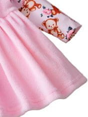 Beauty Girls Růžové semišové šaty vel. 92 - Růžový medvídek