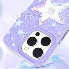 Kingxbar Heart Star Series silikonové pouzdro na iPhone 14 PLUS 6.7" Purple star