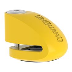 Onguard Zámek diskový s alarmem, žlutý, 6mm pin, 5 klíči (jeden s diodou), pouzdro