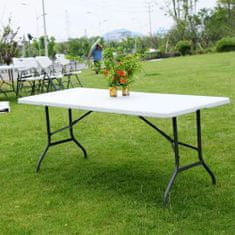 GreenBlue GB370 Cateringový / zahradní stůl 180cm HDPE, max. 200 kg, bílý 77744