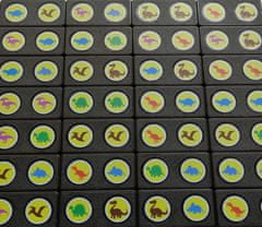 Domino dinosauři - černý kámen, 28 hracích kostek