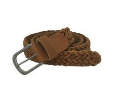 Levis dámský kožený proplétaný pásek – světle hnědý, 90 cm