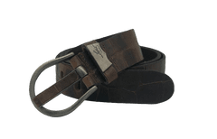 Levis dámský kožený pásek – imitace hadí kůže - hnědý, 100 cm