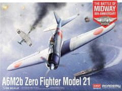 Academy A6M2b Zero Fighter Model 21, "Battle of Midway", Model Kit letadlo 12352, 1/48