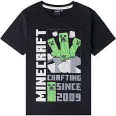 Fashion UK Dětské tričko Minecraft Crafting bavlna černé Velikost: 116 (6 let)