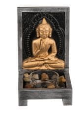 Gifty City Dřevěný stojan na svíčku, Buddha