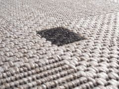Kusový koberec FLOORLUX Silver/Black 20079 – na ven i na doma 80x150