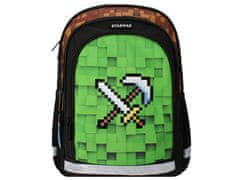 sarcia.eu Pixel Game Školní set: Batoh s odrazkami 41x33x20 + penál s příslušenstvím Uniwersalny