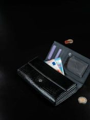 Cavaldi Kožená peněženka dámská černo-modrá v dárkové