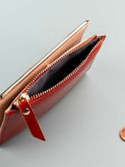 MILANO DESIGN Červená hladká menší dámská peněženka v dárkové krabičce