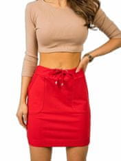 BASIC FEEL GOOD Červená základní sukně, velikost m