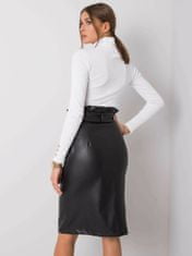 RUE PARIS Černá sukně s páskem, velikost l