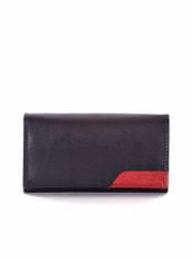 Cavaldi Černá kožená peněženka s červenou vložkou, černá