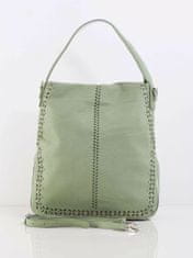 LOOKAT Zelená dámská kožená taška