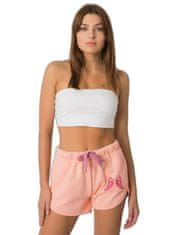 Forever Pink Broskvové dámské bavlněné šortky, velikost l