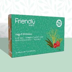 Friendly Soap Friendly Soap přírodní mýdlo dárková sada mýdel Leafy and Herbaceous 4x 95g