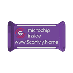 ScanMy.Name ScanMy.Name NFC identifikační známka, fialová + Doživotní členství Family