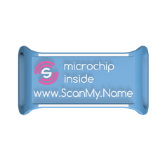 ScanMy.Name ScanMy.Name NFC identifikační známka, modrá + Doživotní členství Family
