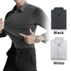 VIVVA® Nemačkavá Pánská Košile, Pánské košile, Bílá košile a Černá košile | BRILLSHIRT Kratká Bílá S/M