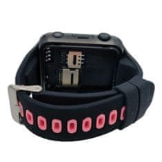 Klarion Dětské černo-růžové smart hodinky E10-2023 48GB s bezkonkurenční výdrží baterie