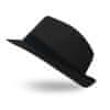 Pánský a dámský slaměný klobouk Trilby na léto velikost 58 - černá