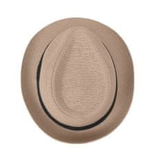 Aleszale Pánský a dámský slaměný klobouk Trilby na léto velikost 58 - khaki barva