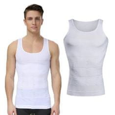SOLFIT® Pánský Nátělník, Pánské Spodní prádlo, T-shirt Six-pack Shaper (2ks, 2 barvy: černá a bílá) | ABSFIT L