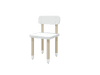 Flexa Dřevěná stolička s opěradlem pro deti bílá Dots