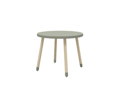 Flexa Flexa Dřevěný kulatý stůl pro děti šedozelený Dots