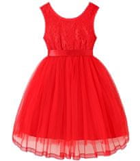 EXCELLENT Dívčí společenské šaty vel. 140 - Červené