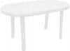 PSB Plastový oválný zahradní stůl bílý 135x80 cm