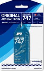 Aviationtag přívěsek ze skutečného letadla B747 Corsair - středně modrý