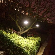 Izoksis 21806 Solární závěsné LED lampy na zahradu DUO s dálkovým ovládáním, IP44, 3600mAh, černá