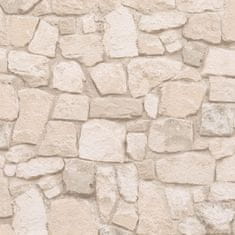 Profhome Papírová tapeta imitace kamene Profhome 692429-GU lehce reliéfná matná krémová béžová písková 5,33 m2