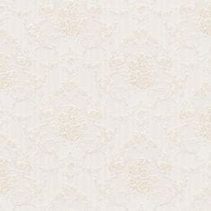 Profhome Papírová tapeta ornament Profhome 765772-GU lehce reliéfná matná béžová šedá bílá 5,33 m2
