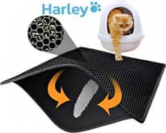 HARLEY® Dvouvrstvý Kočičí záchod, Stelivo pro kočky, Kočičí toaleta (40 x 50 cm, černá) | CATMAT