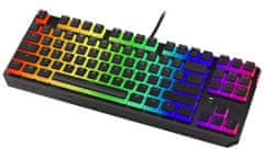 Endorfy herní klávesnice Thock TKL Pudd.Kailh RD RGB /USB/ red sw. / drátová / mechanická / US layout / černá RGB