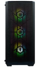 BitFenix skříň Nova Mesh SE TG ARGB / ATX / 4x120mm ARGB / USB 3.0 / tvrzené sklo / černá