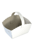 ECOFOL Svatební košíček na koláčky s ouškem papírový 10x8x6 cm bílý bal/50 ks Balení: 50