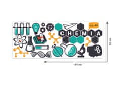 Dimex - Dekorační nálepky na zeď Hravá chemie - 65 x 165 cm