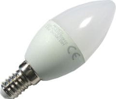 HADEX Žárovka LED E14 C35 svíčková,bílá, 230V/4,5W, stmívatelná
