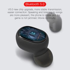 TWS Bezdrátová sluchátka Bluetooth 5.0 , E6s černá