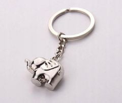 INNA Přívěsek na klíče se slonem pro štěstí Lucky elephant stříbrné barvy