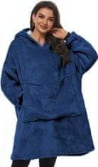 VIVVA® Svetr deka - Mikina jako deka s rukávy a kapucí | HOODZIE Modrá