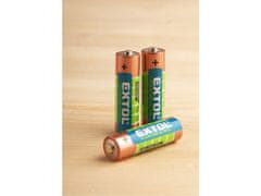 Extol Energy Baterie alkalické, 4ks, 1,5V AA (LR6)
