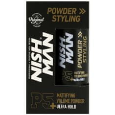 NISHMAN Styling Powder Ultra Hold - Silný stylingový pudr, pozvedá vlasy od kořínků a dodává jim objem, 20g