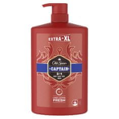 Captain Sprchový Gel & Šampon pro muže, 1000 ml, 3-in-1, Long-lasting Fresh