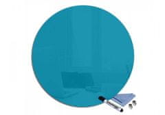Glasdekor Magnetická skleněná tabule pr.90cm - Barva: Tyrkysově modrá