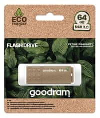 GoodRam 64GB USB Flash 3.0 UME3 ECO FRIENDLY hnědá