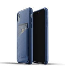 Mujjo MUJJO Full Leather Wallet Case pro iPhone XR - modrý